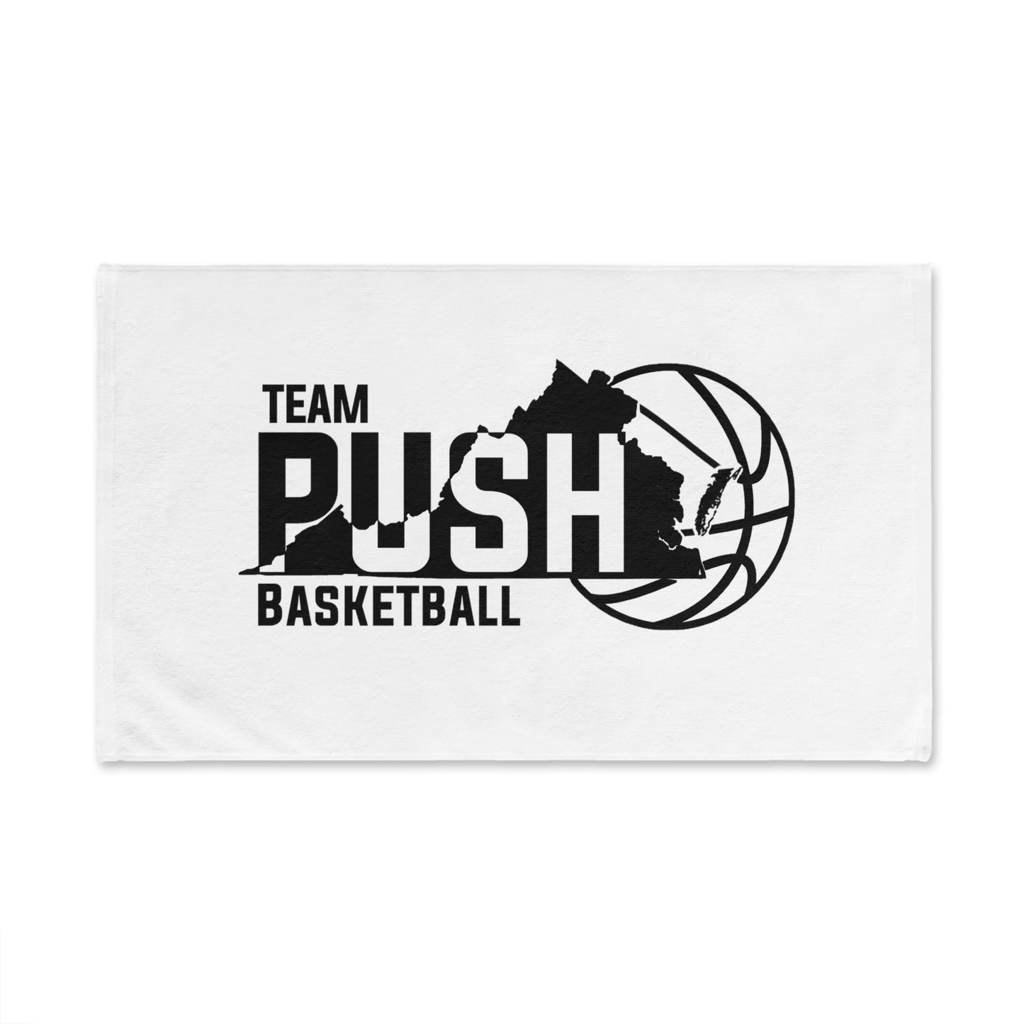 Team Push Big Logo White Hand Towel